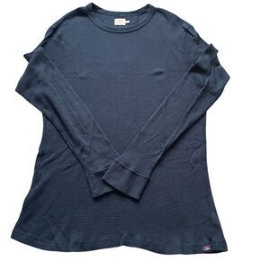 Faherty Mens Long Sleeve Thermal Waffle Knit Top Sz XL Layer Casual Neutral